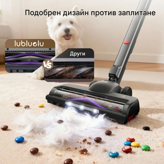 Вертикална Безкабелна Прахосмукачка Lubluelu G30 - 400W, 80AW