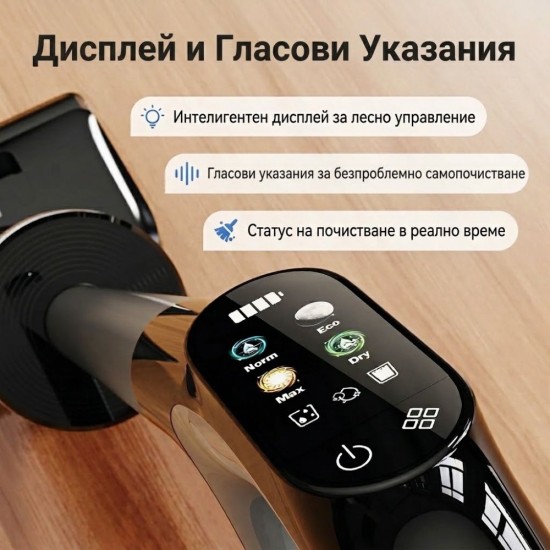 Вертикална Безкабелна Прахосмукачка Lubluelu T9, 15 000Pa