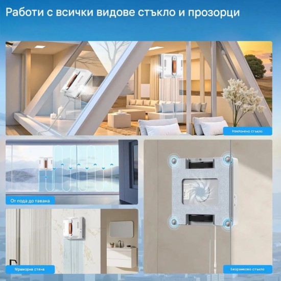 Робот за Почистване на Прозорци Lubluelu CHYW201 – 6 500Pa, Бял