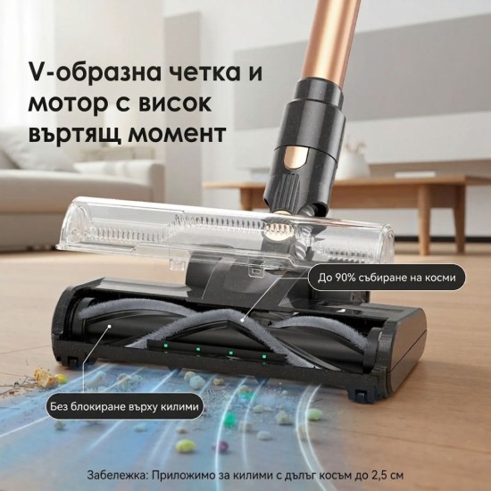 Вертикална Безкабелна Прахосмукачка Lubluelu P2, 46 000Pa
