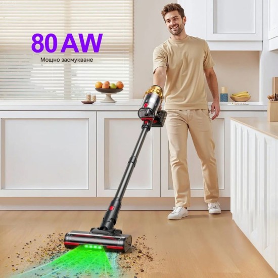 Вертикална Безкабелна Прахосмукачка Lubluelu G11 – 400W, 80AW