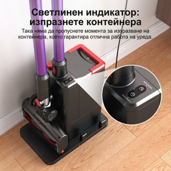Вертикална Безкабелна Прахосмукачка Lubluelu X1000 – 27 000Pa, 400W