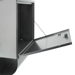 Пощенска Кутия с Поставка за Вестници Burg-Wachter Vario - 3.65кг, Сребристa