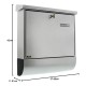 Пощенска Кутия с Поставка за Вестници Burg-Wachter Vario - 3.65кг, Сребристa