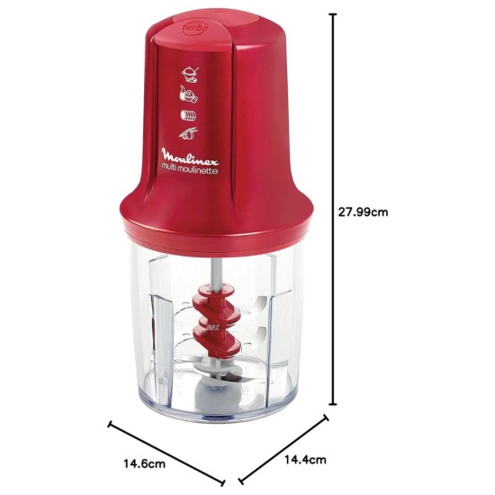 Електрически Чопър Moulinex Multi Moulinette AT714G32, 500 ml