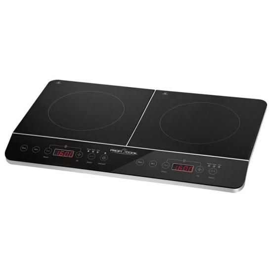 Двоен Индукционен Стъклокерамичен Котлон ProfiCook PC-DKI 1067 - 3500W, Черен