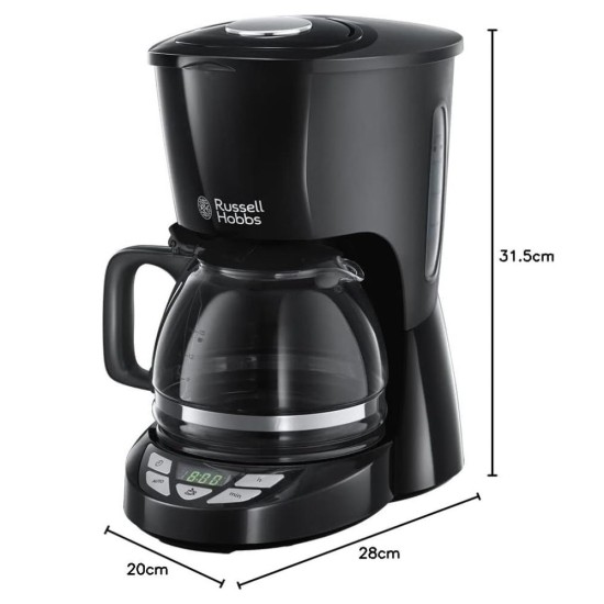 Кафемашина за Шварц Russell Hobbs 22620-56, Черна, 1.25L