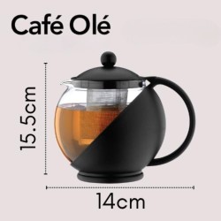 Стъклен Чайник с Инфузер Café Olé CMP-12TP, 1.2L