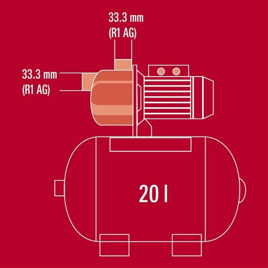 Хидрофорна Помпа Einhell GC-WW 6538 - 650W, 3800л/ч