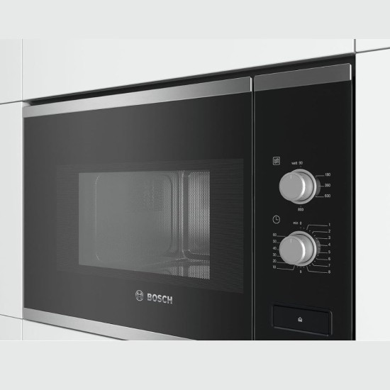 Микровълнова Фурна за Вграждане Bosch BFL520MS0 - 800W, 20л, Черна