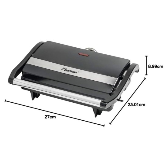 Контактен Грил и Сандвич Преса с Незалепващо Покритие Bestron APM123Z, 700W