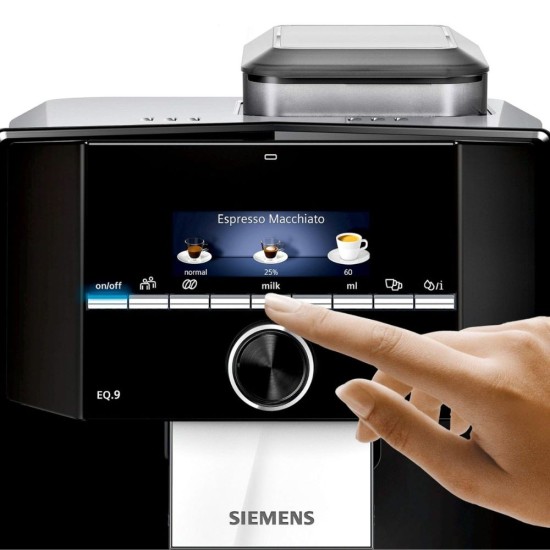 Кафеавтомат Siemens EQ9 Plus s300 TI923309RW, 1500W, Черен