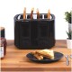 Тостер за 4 Филии Хляб Livoo Feel Good Moments, 1500W, Черен
