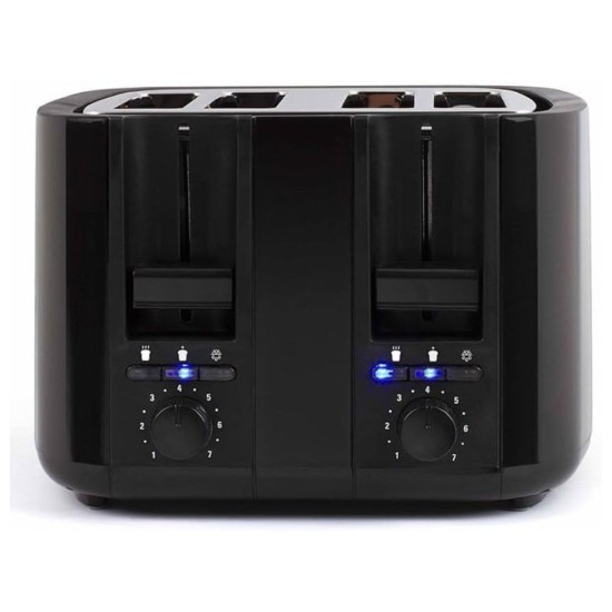 Тостер за 4 Филии Хляб Livoo Feel Good Moments, 1500W, Черен
