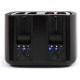 Тостер за 4 Филии Хляб Livoo Feel Good Moments, 1500W, Черен