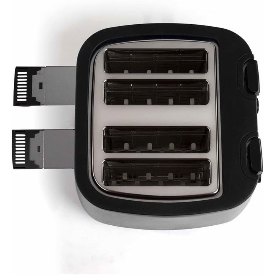 Тостер за 4 Филии Хляб Livoo Feel Good Moments, 1500W, Черен