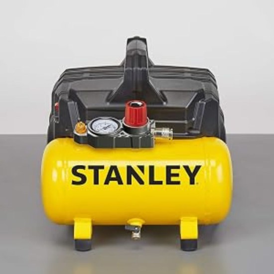 Тих Компресор за Въздух Stanley DST 100/8/6 - 750W, 59 dB, Жълт