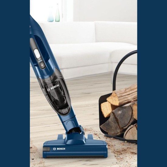 Безкабелна Вертикална Прахосмукачка 2 в 1 Bosch Series 2 BBHF216, Синя