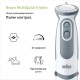 Пасатор с 21 Скорости и Турбо Функция Braun MQ5235WH 5 Vario, 1000W