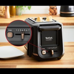 Тостер с 2 Слота за Филии и 7 Степени Tefal TT533811 850 W, Черен
