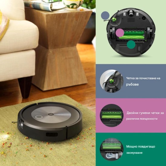 Робот Прахосмукачка iRobot Roomba j7+ (7550), Черен