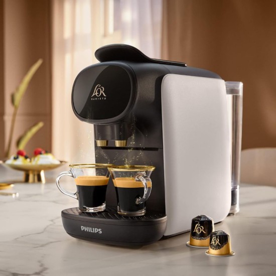 Еспресо Машина с Капсули зa 2 Чаши Philips L'OR Barista Sublime,  19 bar, Бяла