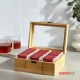 Кутия за Чай от Бамбук с 6 Отделения Wenco Premium