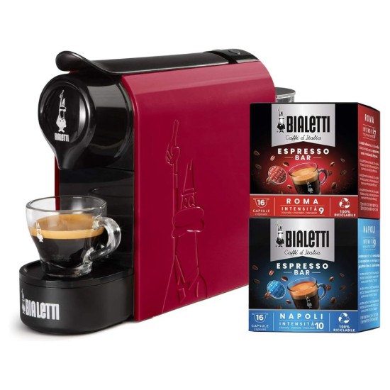 Кафемашина за Еспресо с Алуминиеви Капсули Bialetti Gioia, Червена