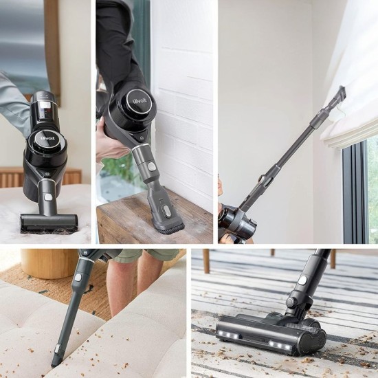 Вертикална Безкабелна Прахосмукачка Levoit VortexIQ 40 Flex 