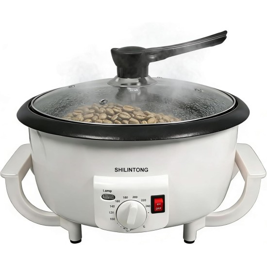 Машина за Печене на Кафе SHILINTONG SC-300 – 1200W, 750г, Бяла