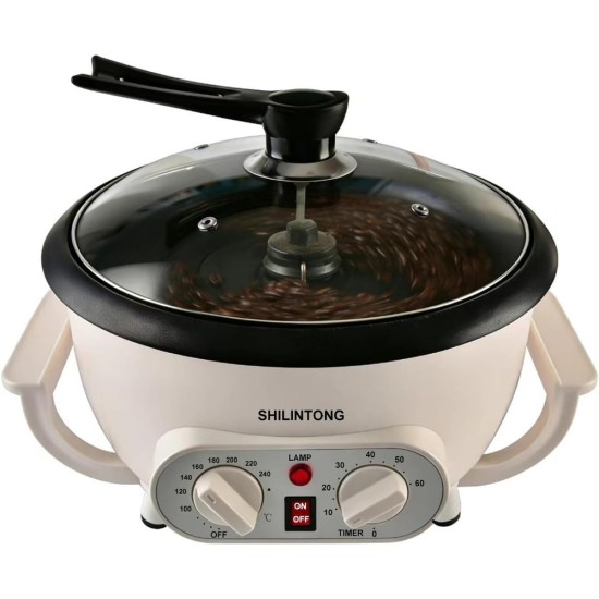 Машина за Печене на Кафе SHILINTONG SC-300 – 1200W, 750г, Бяла