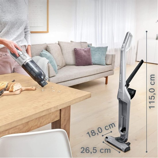 Верикална Безкабелна Прахосмукачка Bosch Flexxo Serie 4 BBH3K2801