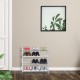 Метална Поставка Етажерка за Обувки на 4 Нива Relaxdays - до 12 Чифта, Златист Цвят