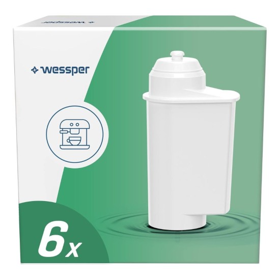 Филтри за Вода Wessper AQUAWHITE за Кафемашини Siemens EQ серия, Bosch  – 6 броя