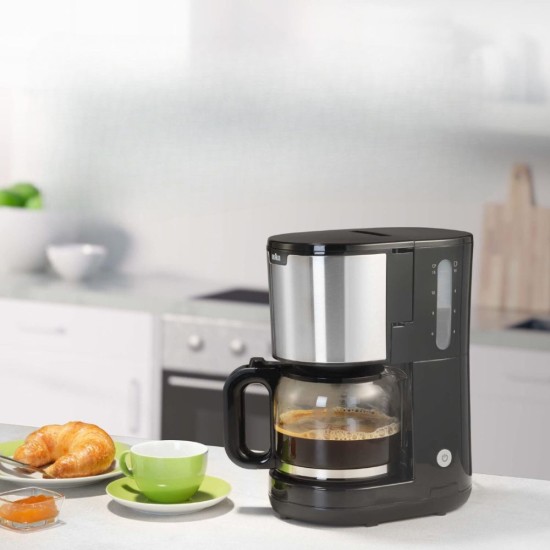 Кафемашина за Шварц Кафе Braun KF1500BK за 10 Чаши, 1000W