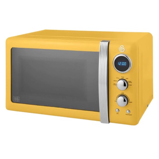 Микровълнова Фурна с Ретро Дизайн Swan SM22030YELNEU 20L