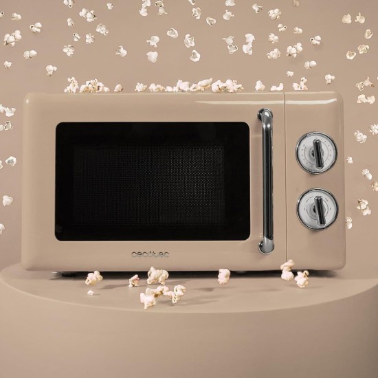 Микровълнова Фурна с Ретро Дизайн Cecotec ProClean 3010 Retro – 20L, 700W, Бежова