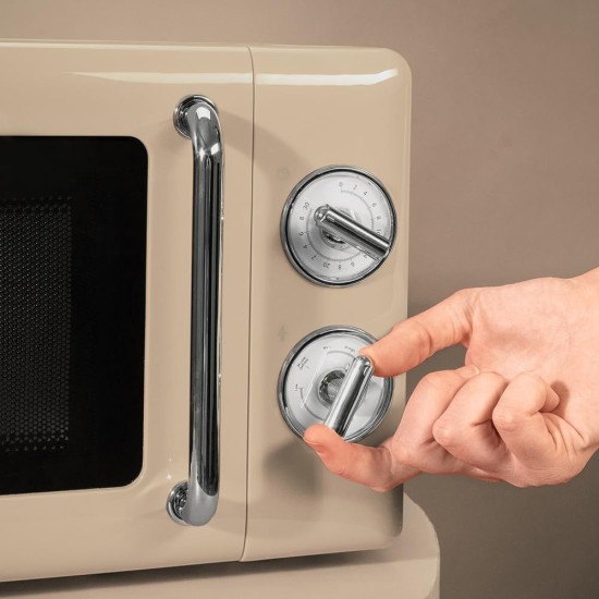 Микровълнова Фурна с Ретро Дизайн Cecotec ProClean 3010 Retro – 20L, 700W, Бежова