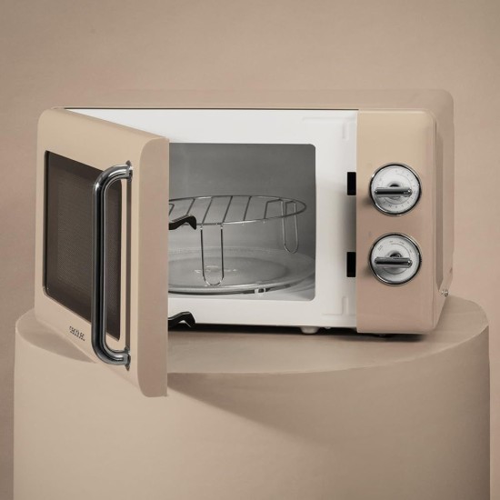 Микровълнова Фурна с Ретро Дизайн Cecotec ProClean 3010 Retro – 20L, 700W, Бежова