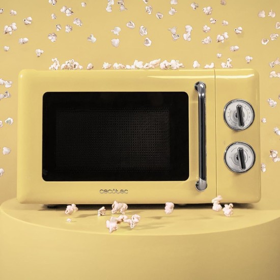 Микровълнова Фурна с Грил Cecotec Proclean 3110 Retro - 700W, 20л, Жълта