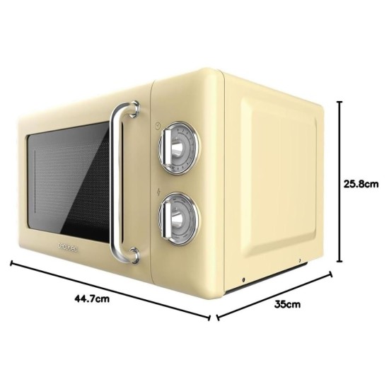 Микровълнова Фурна с Грил Cecotec Proclean 3110 Retro - 700W, 20л, Жълта