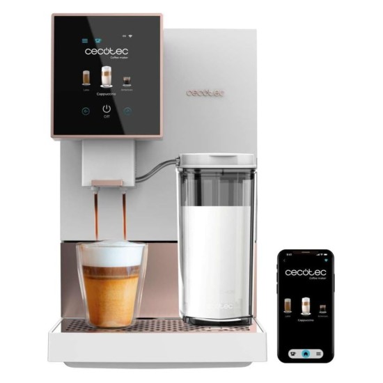 Кафемавтомат Cecotec Cremmaet Compactccino 01462 - 19 bar, Бял