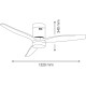 Таванен Вентилатор M Mimotec LM8090 - 40W, 132см, Бял