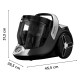 Прахосмукачка Rowenta RO7C66EA - 500W, Черна