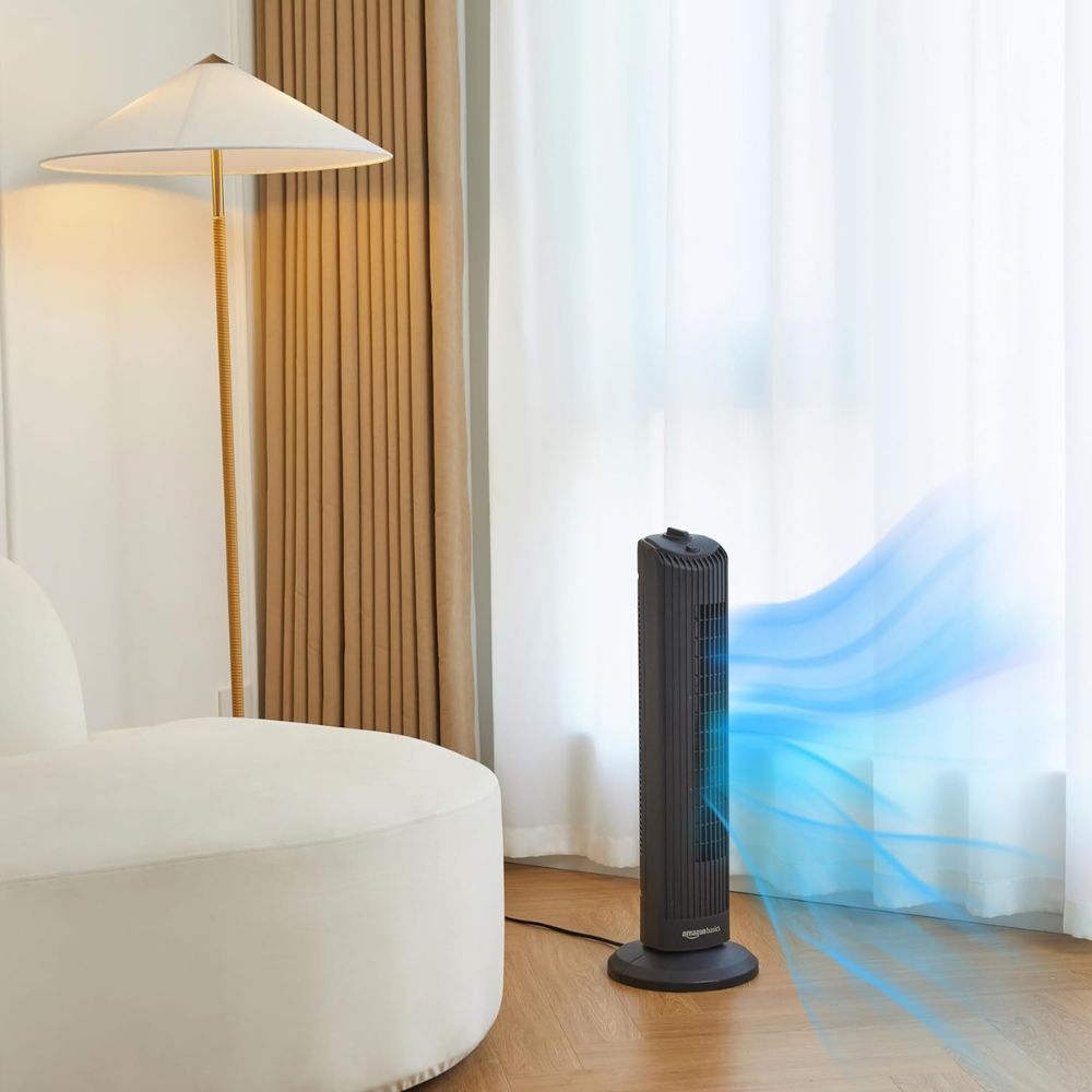 Amazon-Basics-Oscillating-Tower-Fan