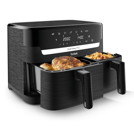 Еър Фрайър с Две Зони за Готвене Tefal Dual Fryer EY901810, 8.3L