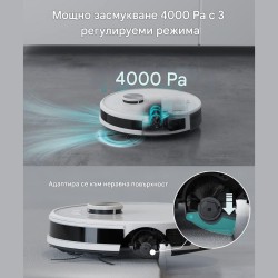 Робот Прахосмукачка с Моп и LiDAR Навигация Lefant M1, Бял