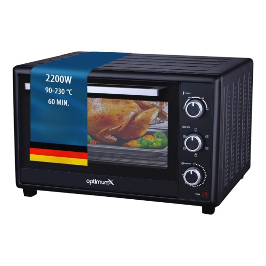 Мини Фурна с Грил и 5 Функции за Готвене OptimumX, 2200W, 60L