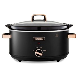 Уред за Бавно Готвене Tower T16043BLK - 300W, 6.5л, Черен