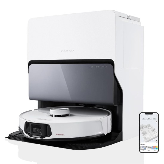 Робот Прахосмукачка Roborock S8 MaxV Ultra – 10 000Pa, Бял